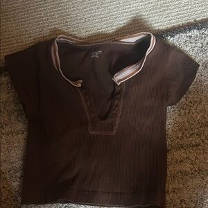 Urban Outfitters Brown Short Sleeve Top